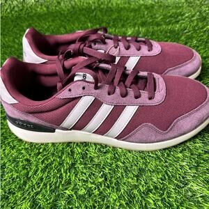 Adidas Run 60s 4.0 Retro Sneakers JS1002 Men’s Size 11 Maroon Burgundy